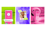 Neon Style Social Media Post Set, a Social Media Template by McLittle Stock (Thumbnail 2 of 3)