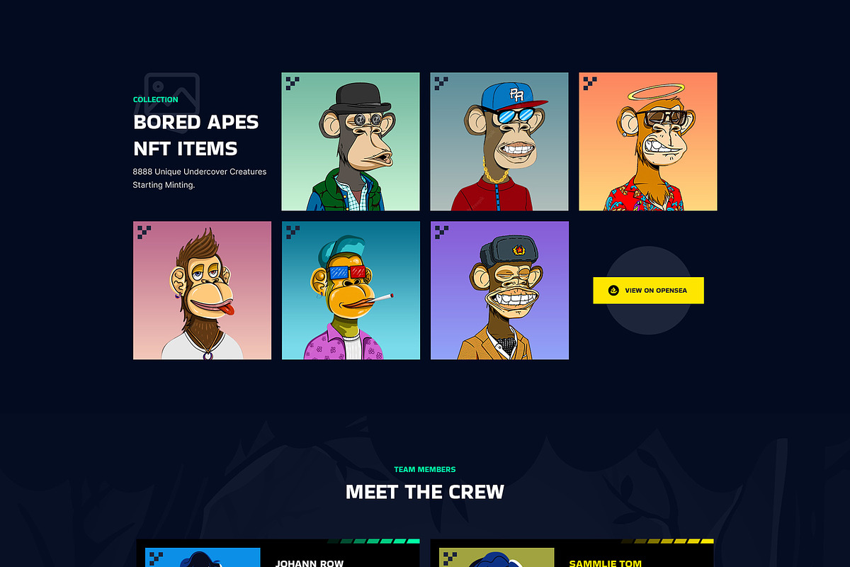 NFT Landing Page Figma Template, a Landing Page Template by CodexCoder Themes (Photo 4 of 8)