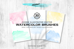 Watercolor Brushes for Illustrator