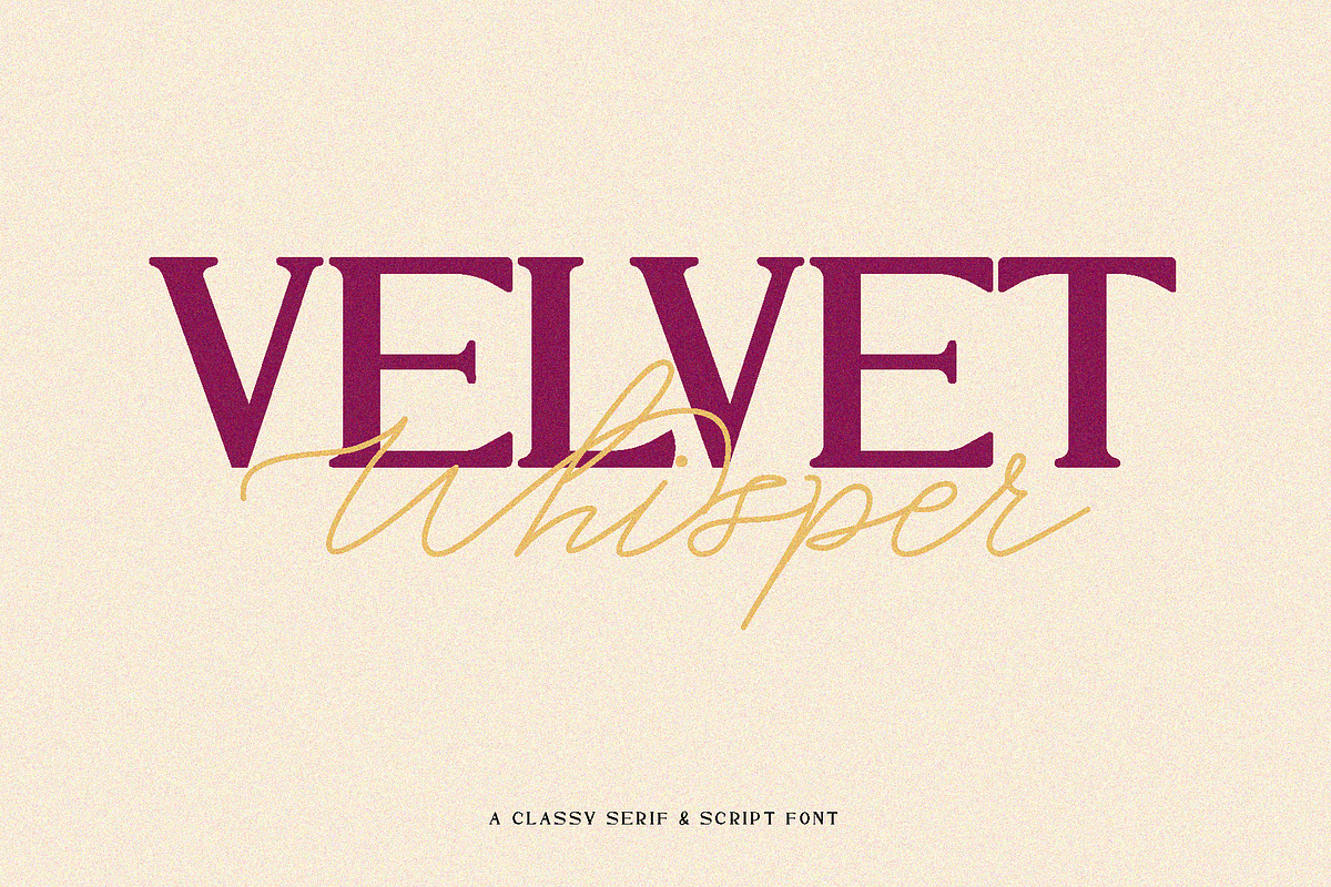 Velvet Whisper Serif Script Font, a Serif Font by Helotype (Photo 1 of 9)