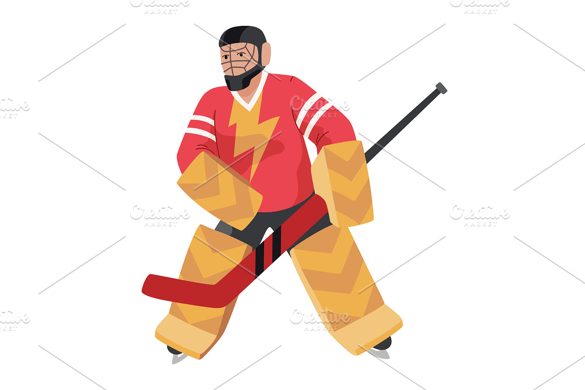 Ice hockey player. Athletes in, a Sport Illustration by Things for designers