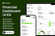 Monefy - Financial Dashboard UI Kit, an UI Kit Template by Creative Perspective (Thumbnail 1 of 6)