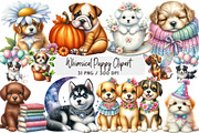 Whimsical Puppy Clipart, an Illustration by DreamArtGraphic (Thumbnail 1 of 4)