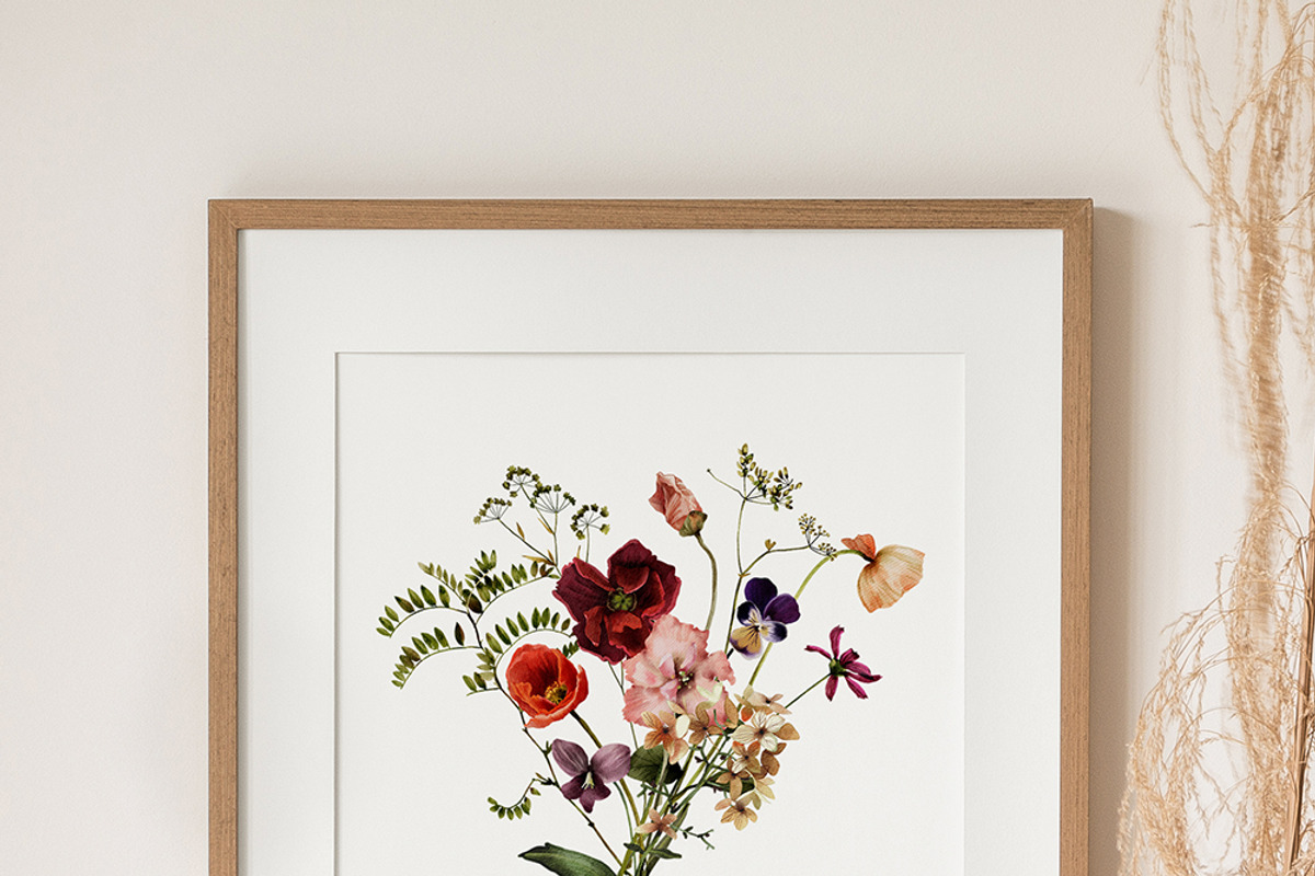 Field Flowers Watercolour Clipart, a Decorative Illustration by whiteheartdesign (Photo 4 of 20)