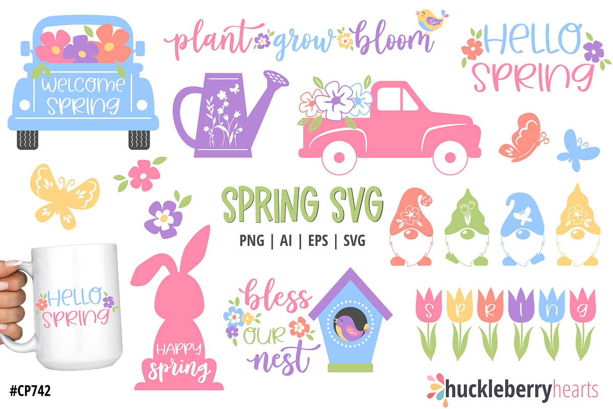 Spring SVG, an Illustration by Huckleberry Hearts