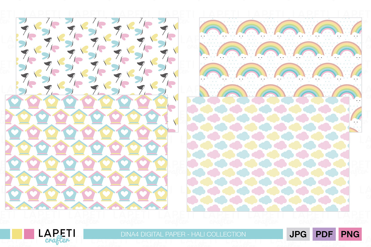 Spring Digital Paper Pack, a Pattern Graphic by Lapeticrafter (Photo 4 of 5)