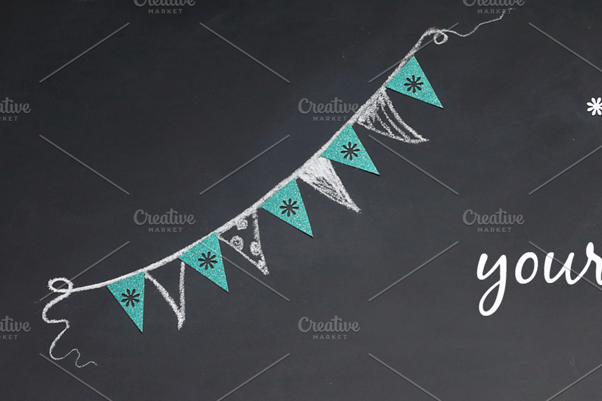Etsy Shop Banner - chalkboard, a Cups & Container Mockup by the studio louvain shop (Photo 2 of 4)