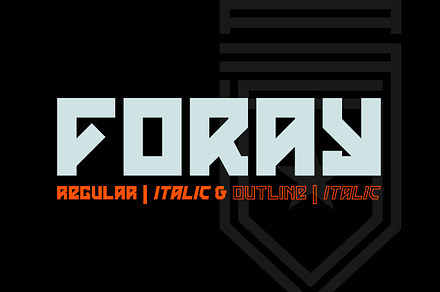 Foray (Regular & Outline), a Sans Serif Font by ANDR35