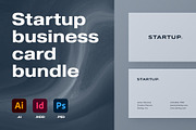 Startup Business Cards (3x), a Business Card Template by Minimal Shop (Thumbnail 1 of 4)