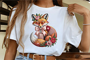 Faux Embroidery Christmas Fox with G, an Illustration by CrexoraLab (Thumbnail 2 of 6)
