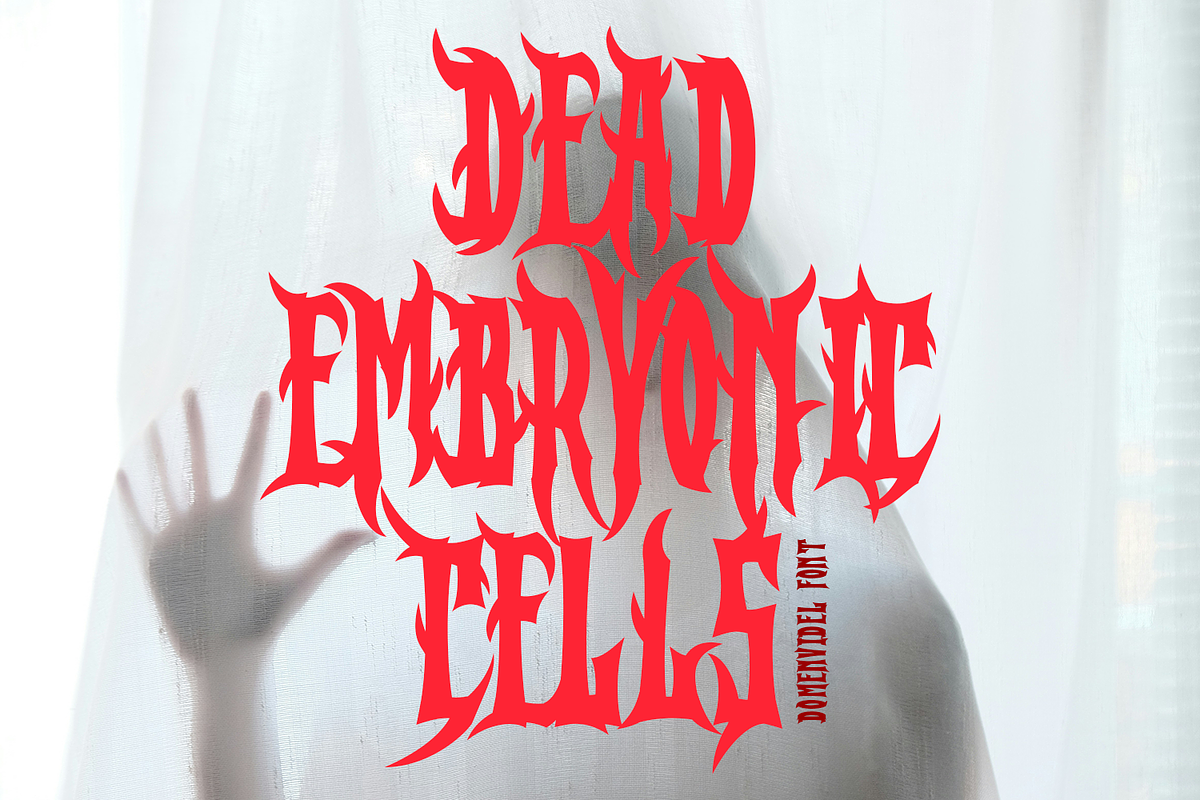 Domenvidel Blackmetal Font, a Blackletter Font by madeDeduk (Photo 8 of 10)