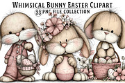Happy Easter Bunny Clipart, an Illustration by Dream Creation (Thumbnail 1 of 7)