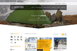 Adventures And Tour PSD Template