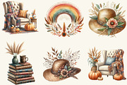 Boho Autumn Clipart, a Work Illustration by cherrydesign (Thumbnail 2 of 3)