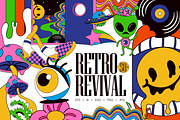 Mix Retro Element Set, an Object Illustration by Invisual Studio (Thumbnail 1 of 8)