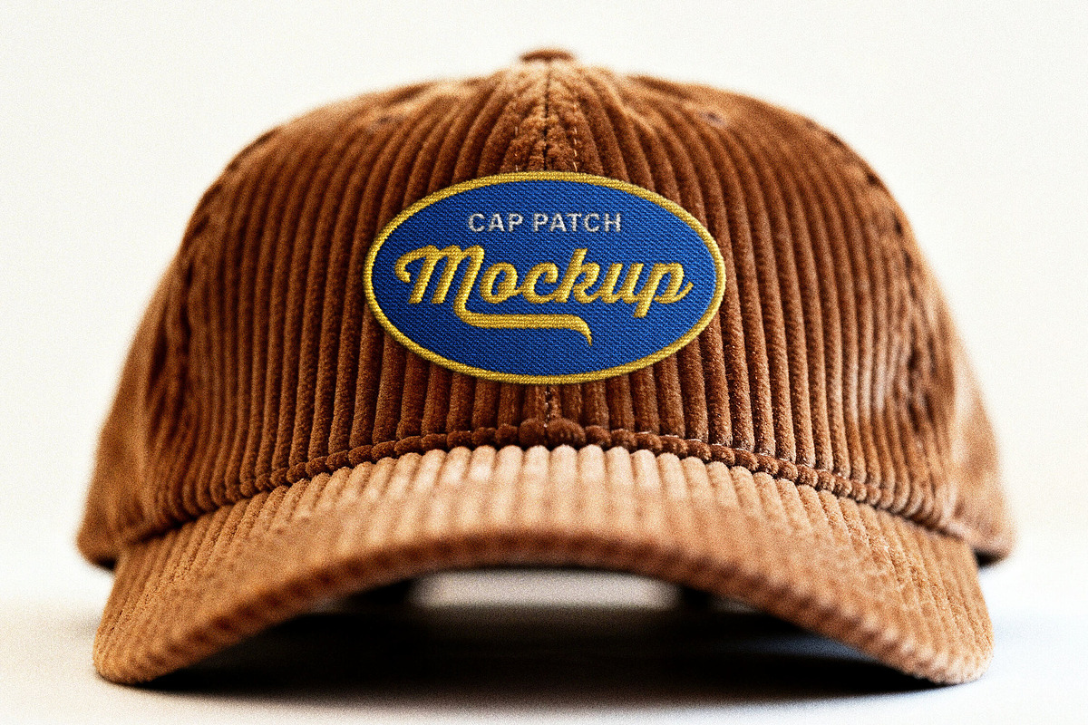 Embroidered Cap Patch Mockup, an Apparel Mockup by Design Squad (Photo 1 of 4)