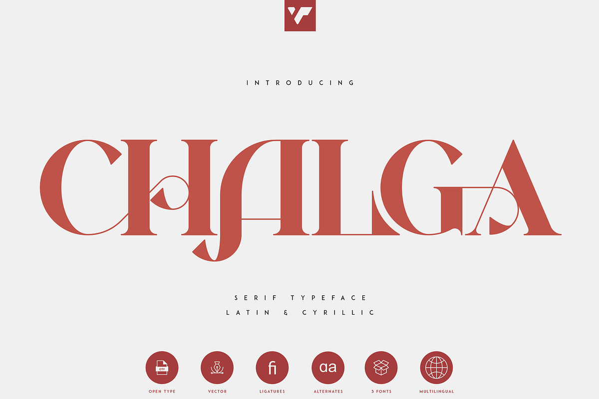 Chalga - Serif Typeface (3 weights), a Serif Font by VP Fonts (Photo 1 of 11)
