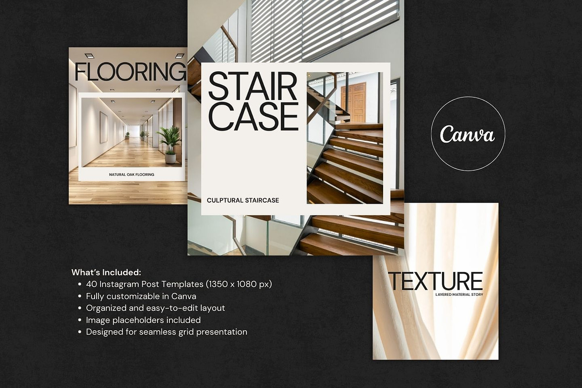 Modern House Interior IG Posts Canva, a Social Media Template by ShowUp! Studio (Photo 2 of 6)