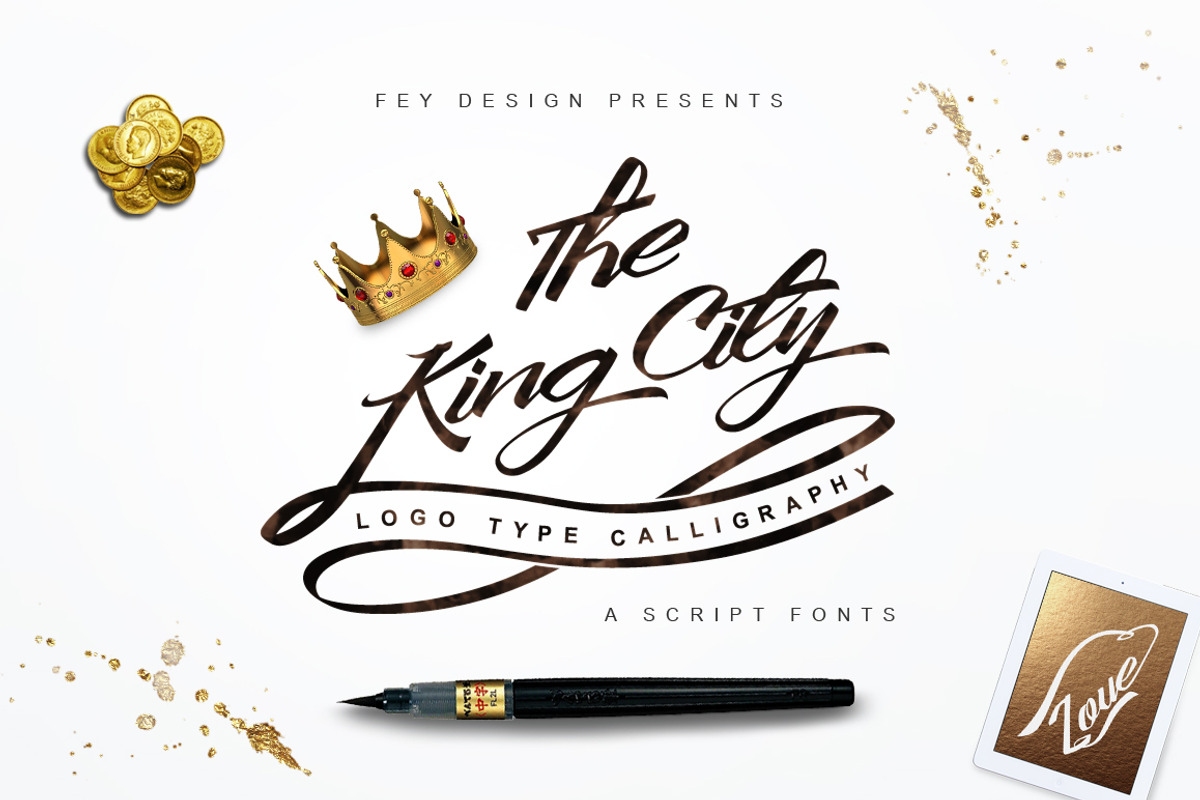 King City - Logo Type Calligraphy preview 3