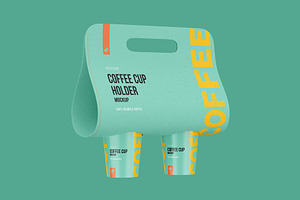 Coffee Cups Holder, Carrier Mockup