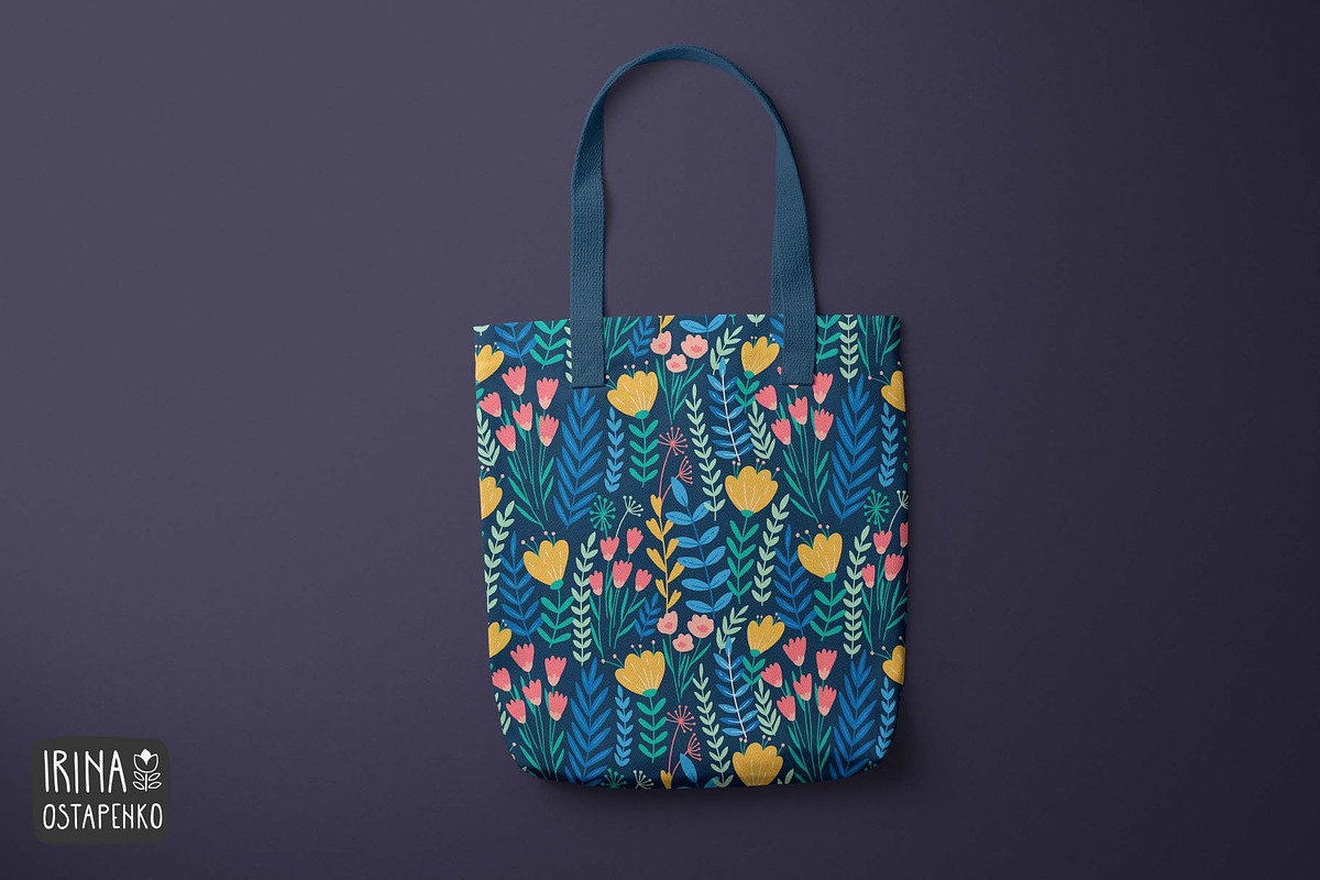 Spring floral meadow Seamless Patter, a Wallpaper Graphic by Irina Ostapenko (Photo 2 of 5)