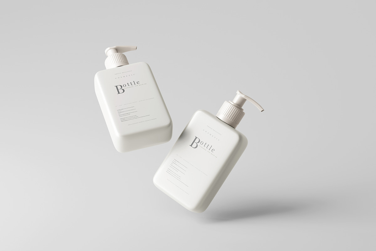 Square Pump Bottle Mockup, a Cups & Container Mockup by pmvch (Photo 4 of 10)
