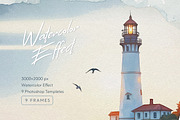 Watercolor Frames Photoshop Effects, a Layer Style Add-On by Andrew Skoch Design (Thumbnail 11 of 12)