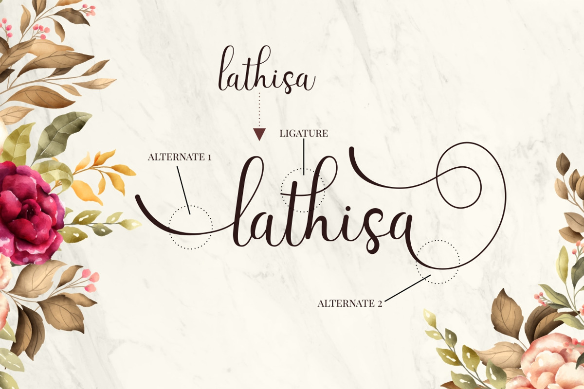 Latisha, a Script Font by PutraCetol Studio (Photo 10 of 10)
