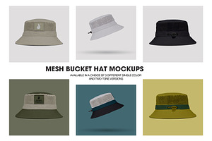 Mesh Bucket Hat Mockups