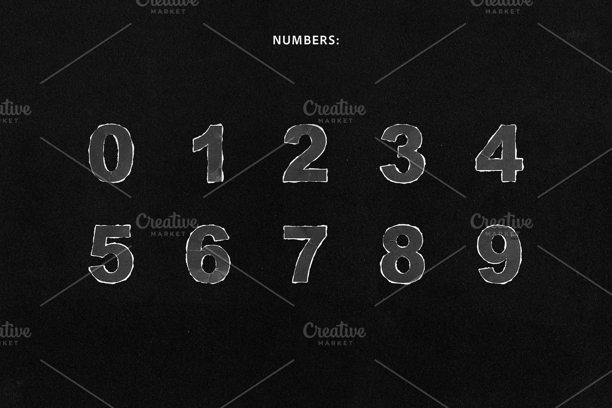 Cutout Paper Letter, Number, Symbols, an Object Graphic by smishura (Photo 3 of 6)