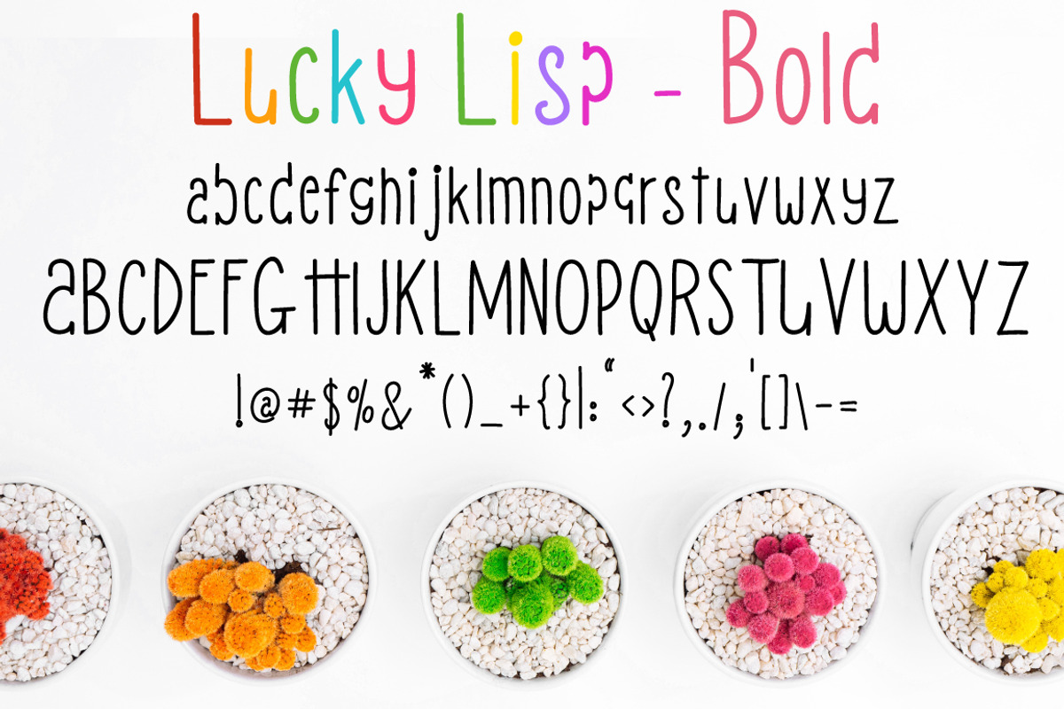 Lucky Lisp // Organic Font Family, a Sans Serif Font by by Masselyn (Photo 8 of 8)