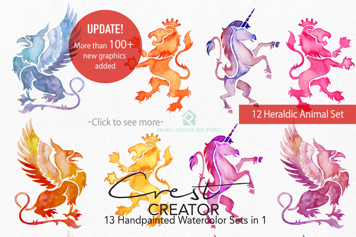 Crest Creator - Creative Bundle Set, an Illustration by SmallHouseBigPony (Photo 6 of 23)