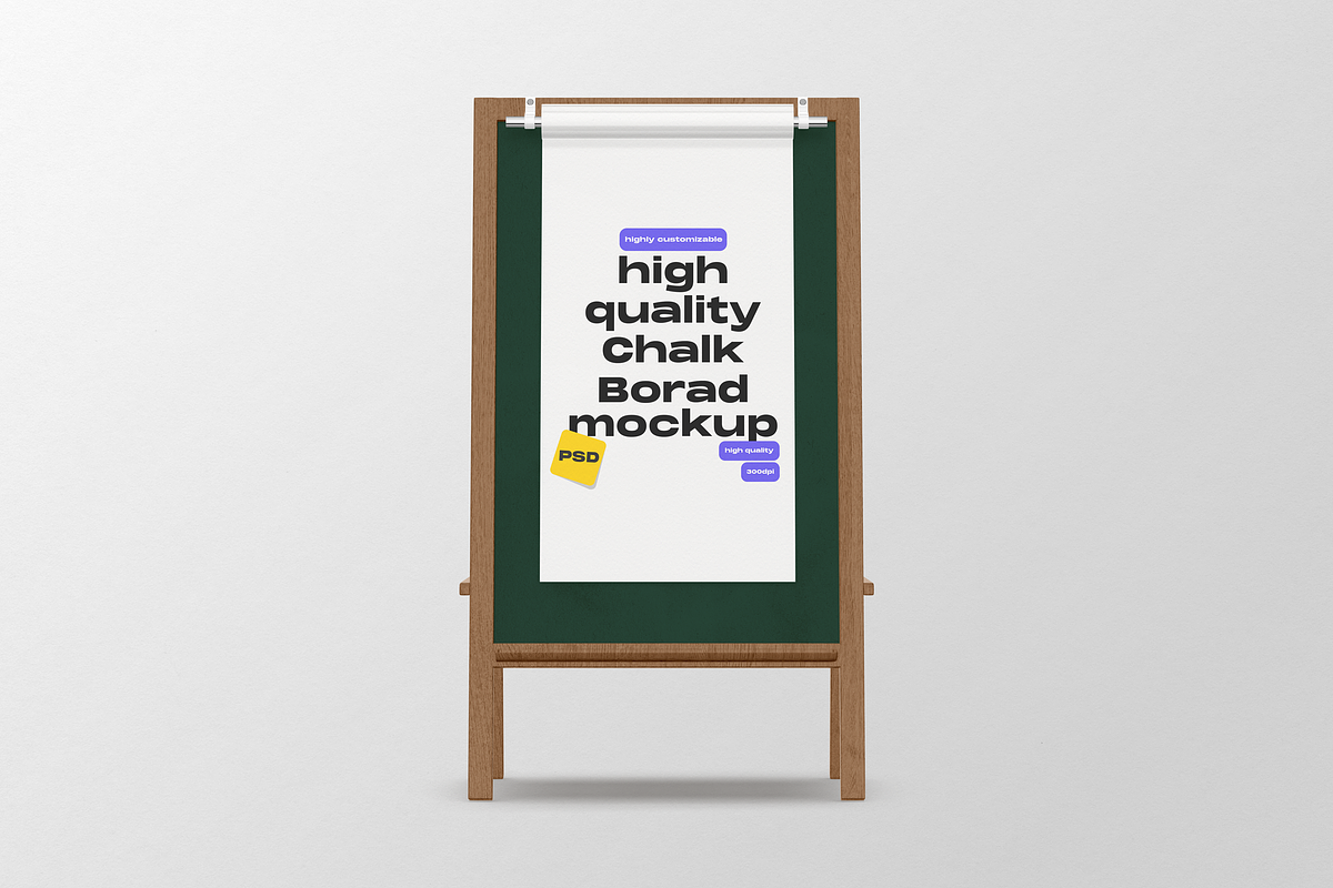 Restaurant Sidewalk Chalkboard PSD, an Advertising Mockup by Mockupdaddy (Photo 3 of 6)