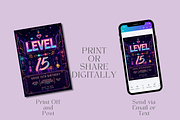 Gaming Birthday Invitation Template, an Invitation Template by InvitingStorys (Thumbnail 8 of 11)