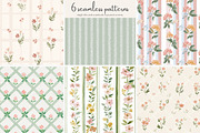 pastel floral seamless patterns set, a Pattern Graphic by Patishop Art (Thumbnail 3 of 9)