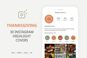 Thanksgiving Insta Highlight Covers