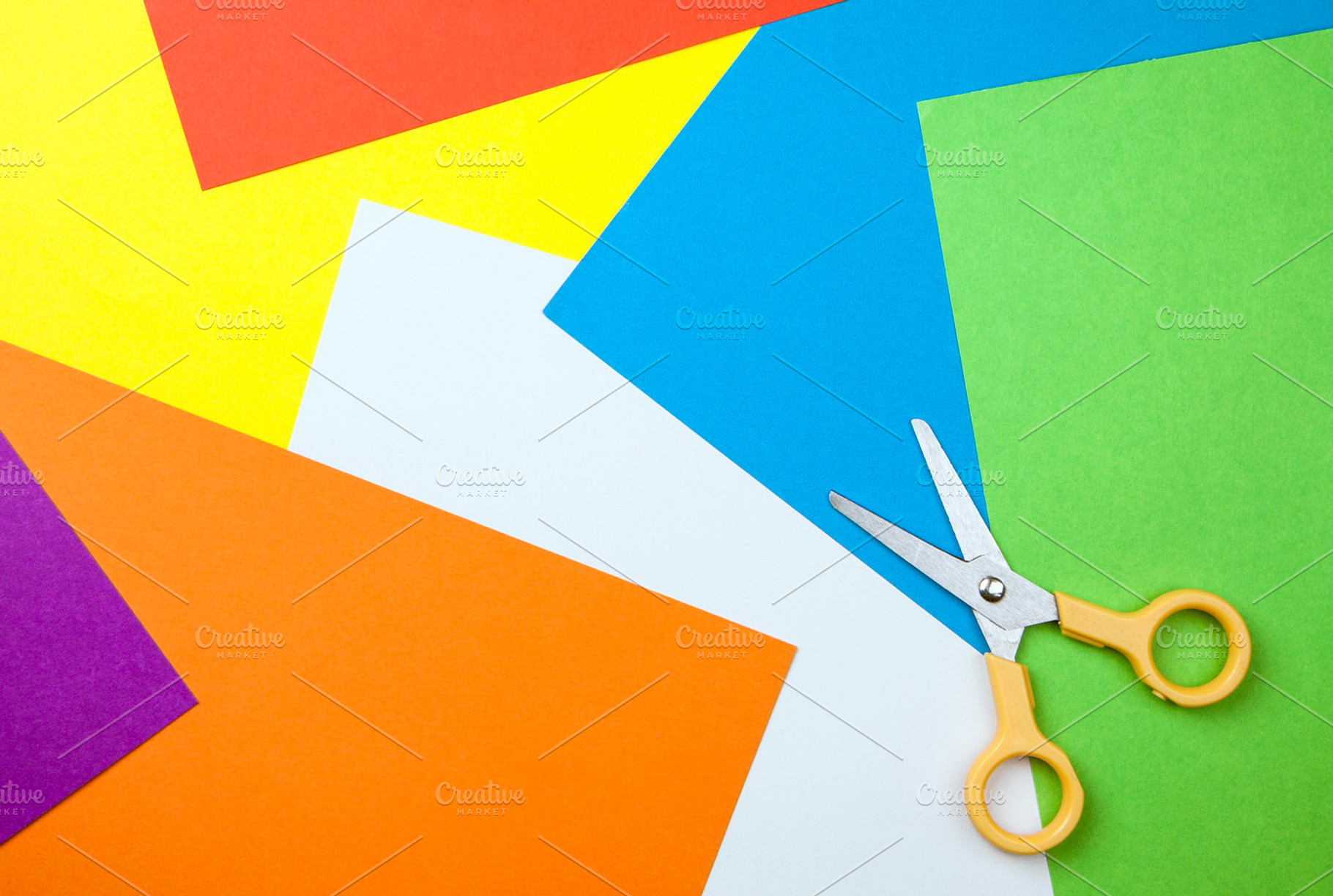 Paper background with scissors, a School & Education Photo by BOOCYS