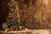 Falling Snow Christmas Tree Backdrop, a Background Photo by Winwin Design Art (Thumbnail 2 of 2)