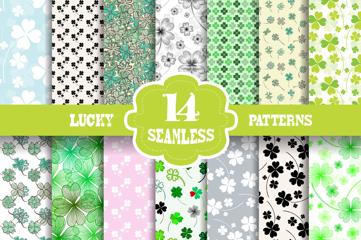 14 Patterns with Fourleaf Clovers