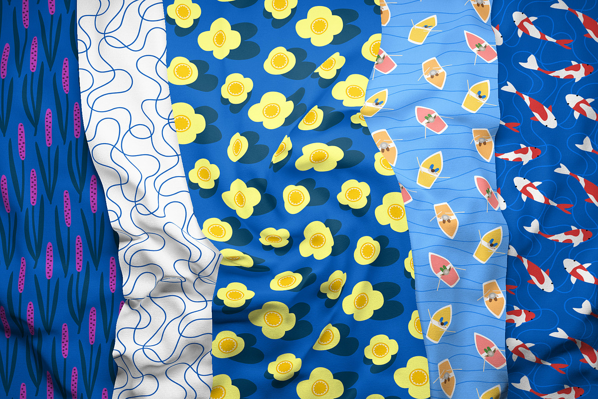 On The Lake | Vector Patterns Set, a Pattern Graphic by Kotulska (Photo 4 of 11)
