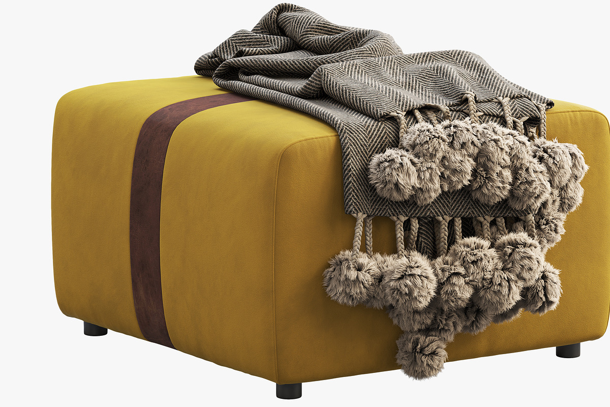 Joybird Malachi Ottoman, a Furniture 3D Model by 3dmitruk (Photo 3 of 18)