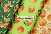 Tangerine Seamless Patterns, a Food Illustration by OlDm_Shop (Thumbnail 5 of 10)