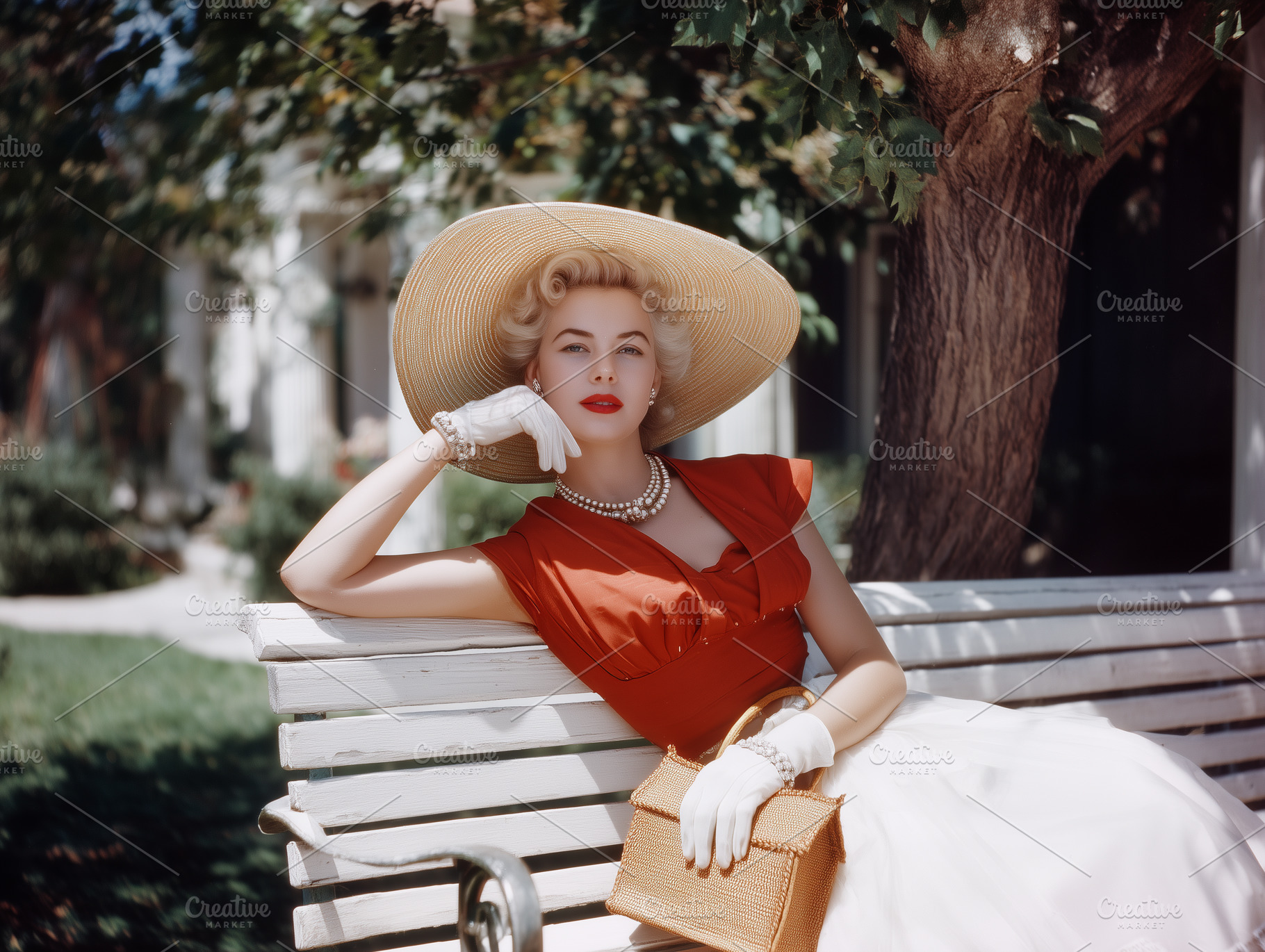 Beautiful Vintage Woman Style 1950s, a Beauty & Fashion Photo by k.tay