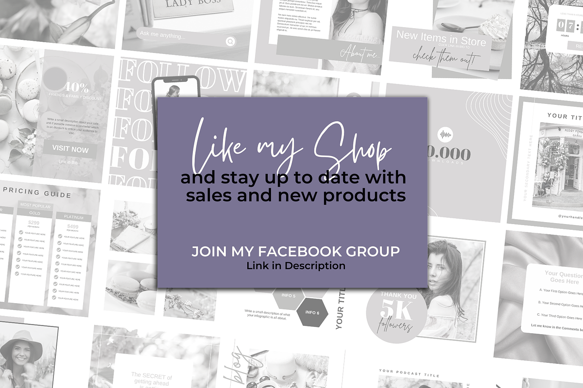 Instagram & Facebook Canva Templates