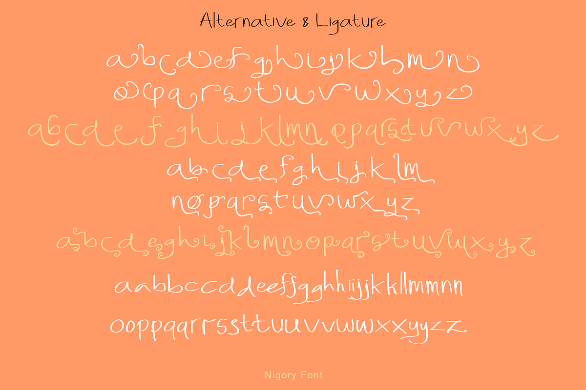 Nigory Handwritten Font, a Handwritten Font by madeDeduk (Photo 9 of 9)