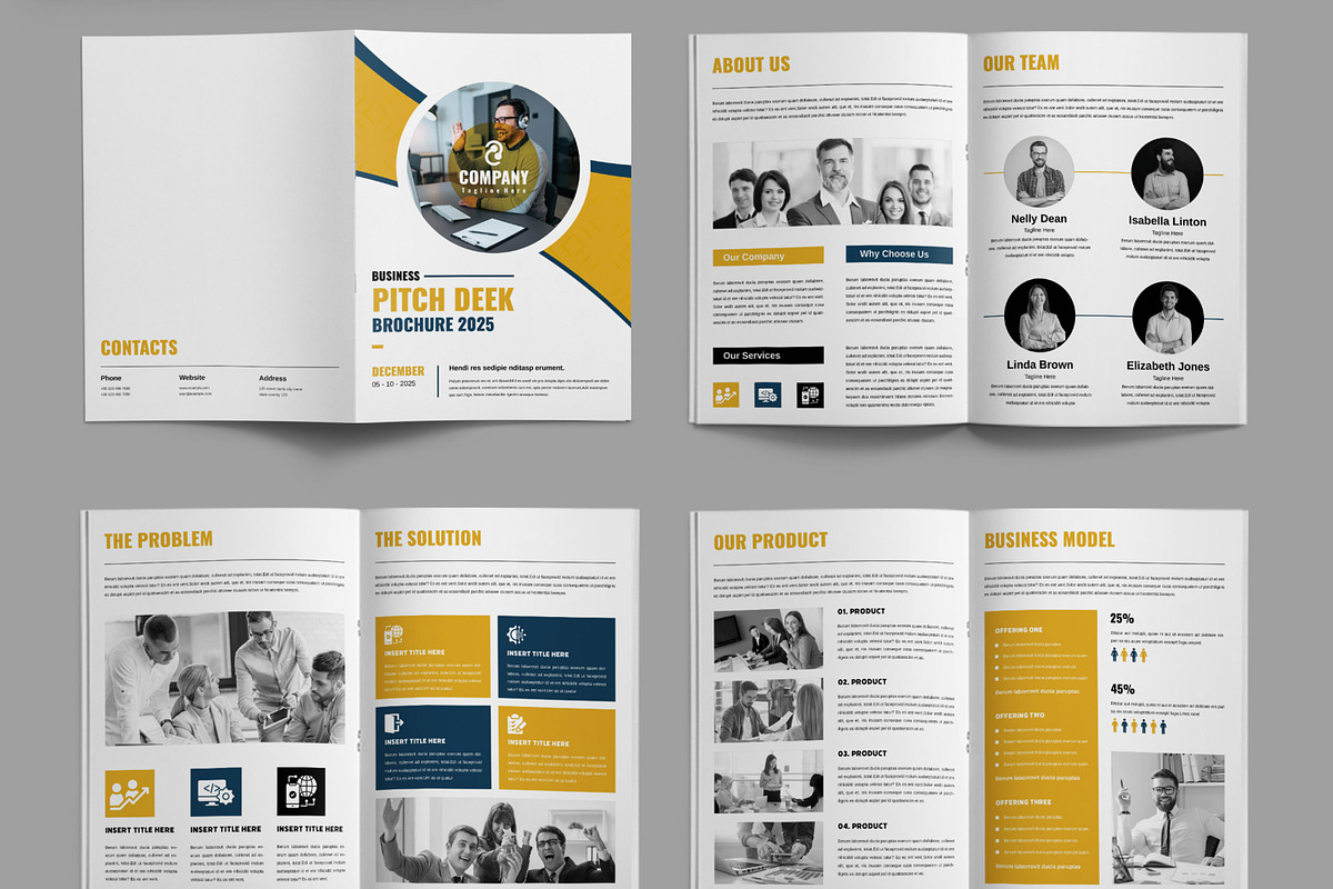 Business Pitch Deek Template, a Brochure Template by ContestDesign (Photo 2 of 3)
