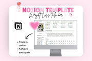 Weight Loss Planner Notion Template, a Templates & Theme by bellaROSEworkshop (Thumbnail 2 of 9)