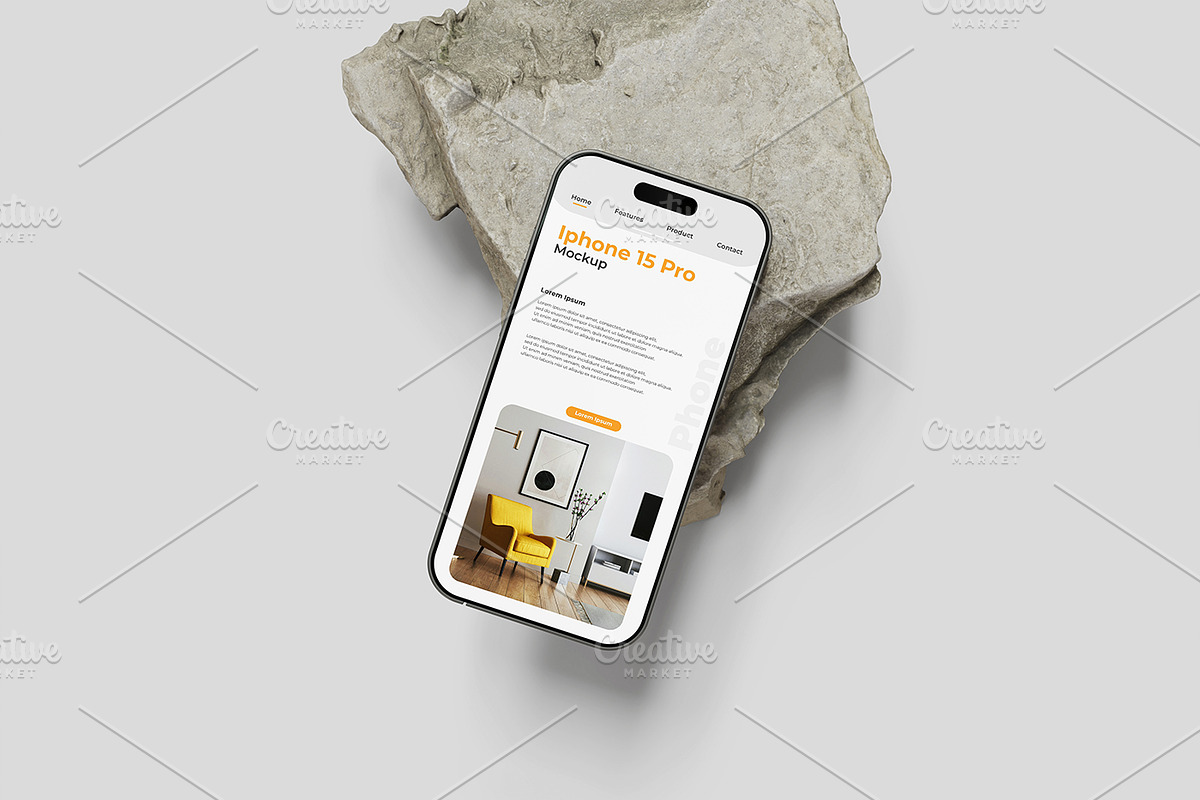Iphone 15 Pro Mockup, an iPhone Mockup by Pixie Creative (Photo 2 of 4)