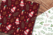 Christmas Watercolor Papers, a Pattern Graphic by LeMagiqueBoutique (Thumbnail 6 of 7)