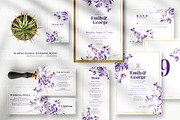 Purple Floral Wedding Suite, an Invitation Template by Azka Creative (Thumbnail 1 of 5)